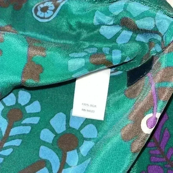 Banana Republic Retro Paisley Print Silk Shift Dress Size medium - Picture 8 of 9